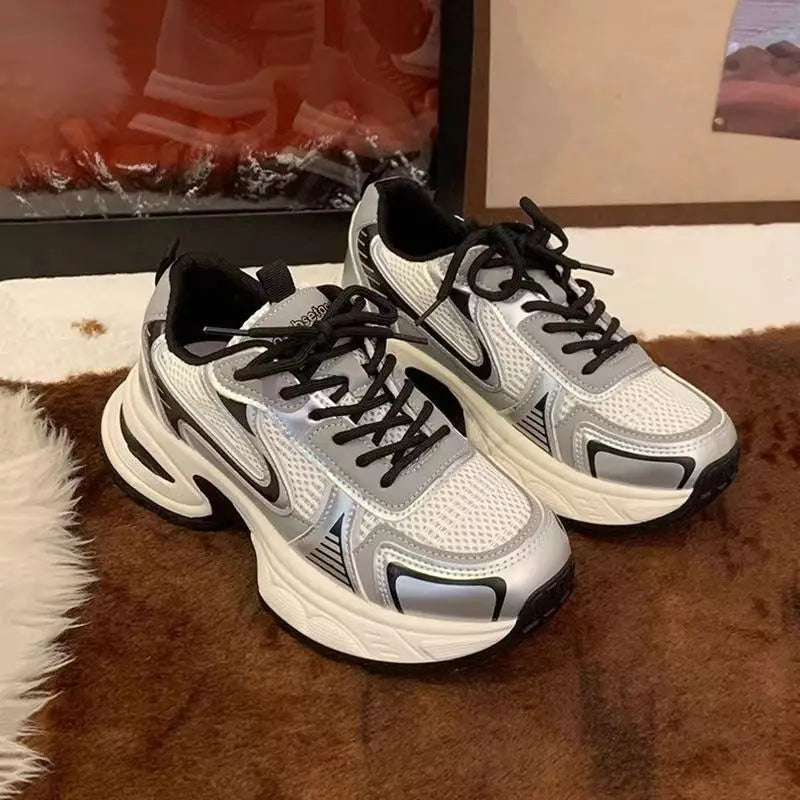 Sneakers Fashion Mujer 2025 - Zapatillas Running Luxury Plataforma Transpirables