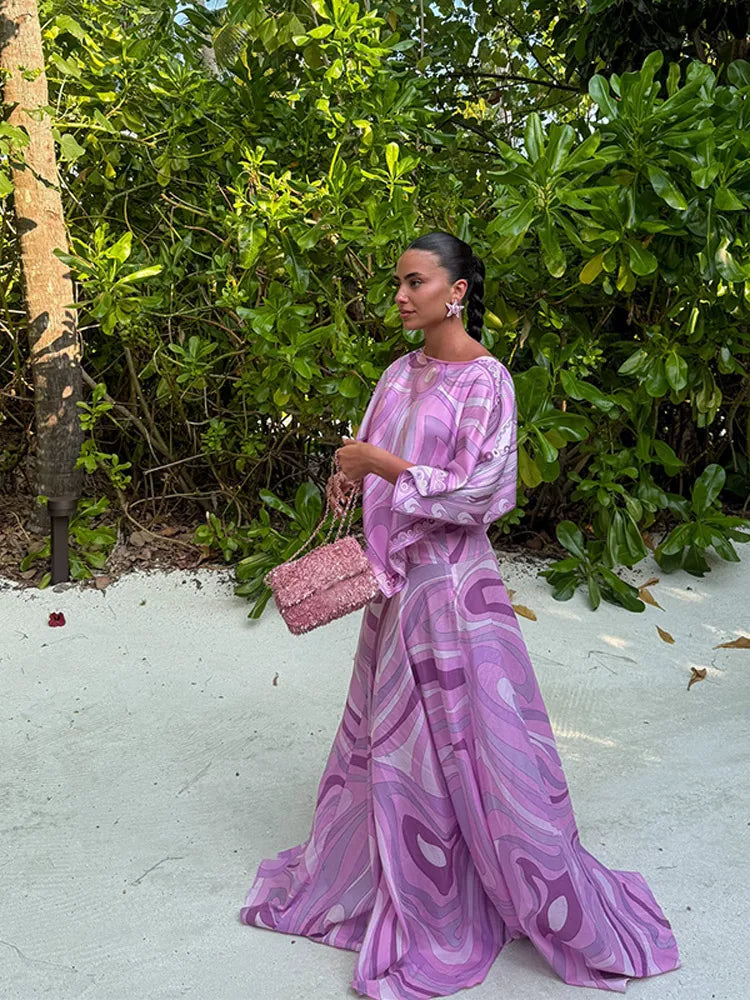 Conjunto Mujer Bohemia - Camisa Falda Larga Vintage Irregular