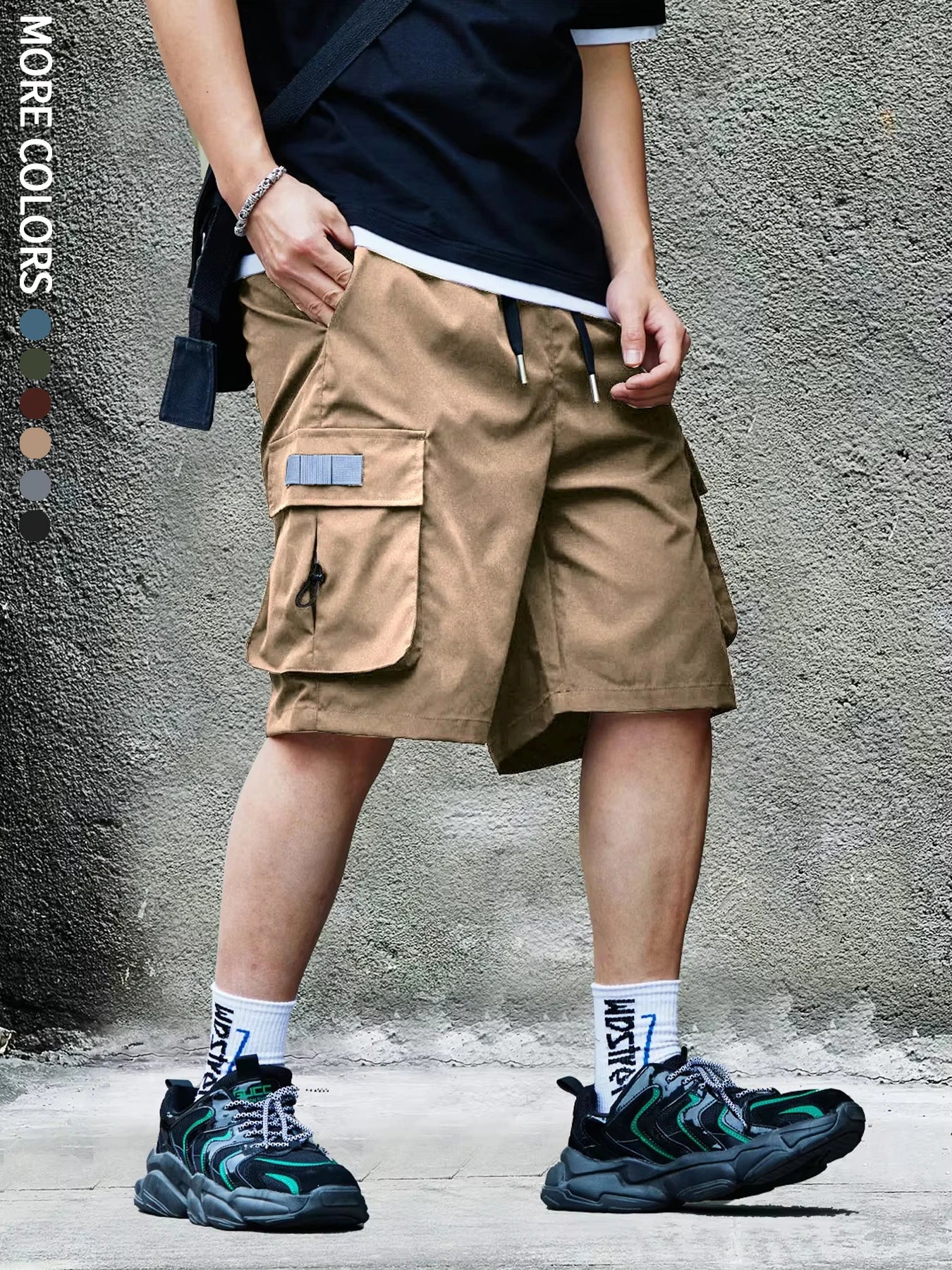 Shorts Cargo Hombre Outdoor - Pantalones Viajes Bolsillos Grandes Verano