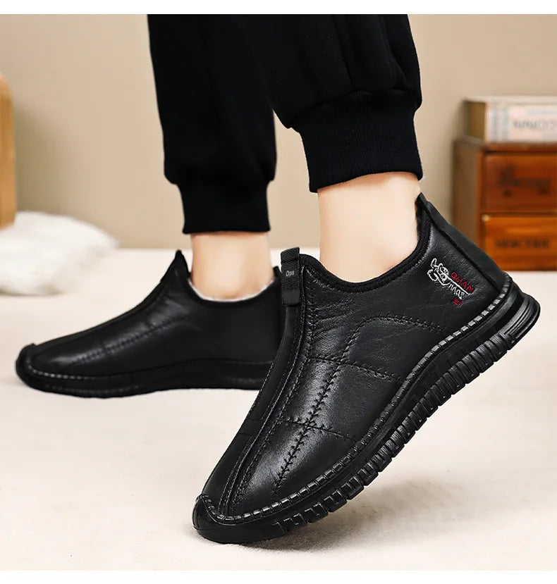 Botas Algodón Hombre Invierno 2025 - Cálidas Acolchadas Outdoor Antideslizantes Casual