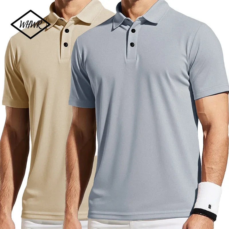 Polo Hombre Secado Rápido Casual - Poliéster Cuello Tenis Manga Corta Ligero Transpirable
