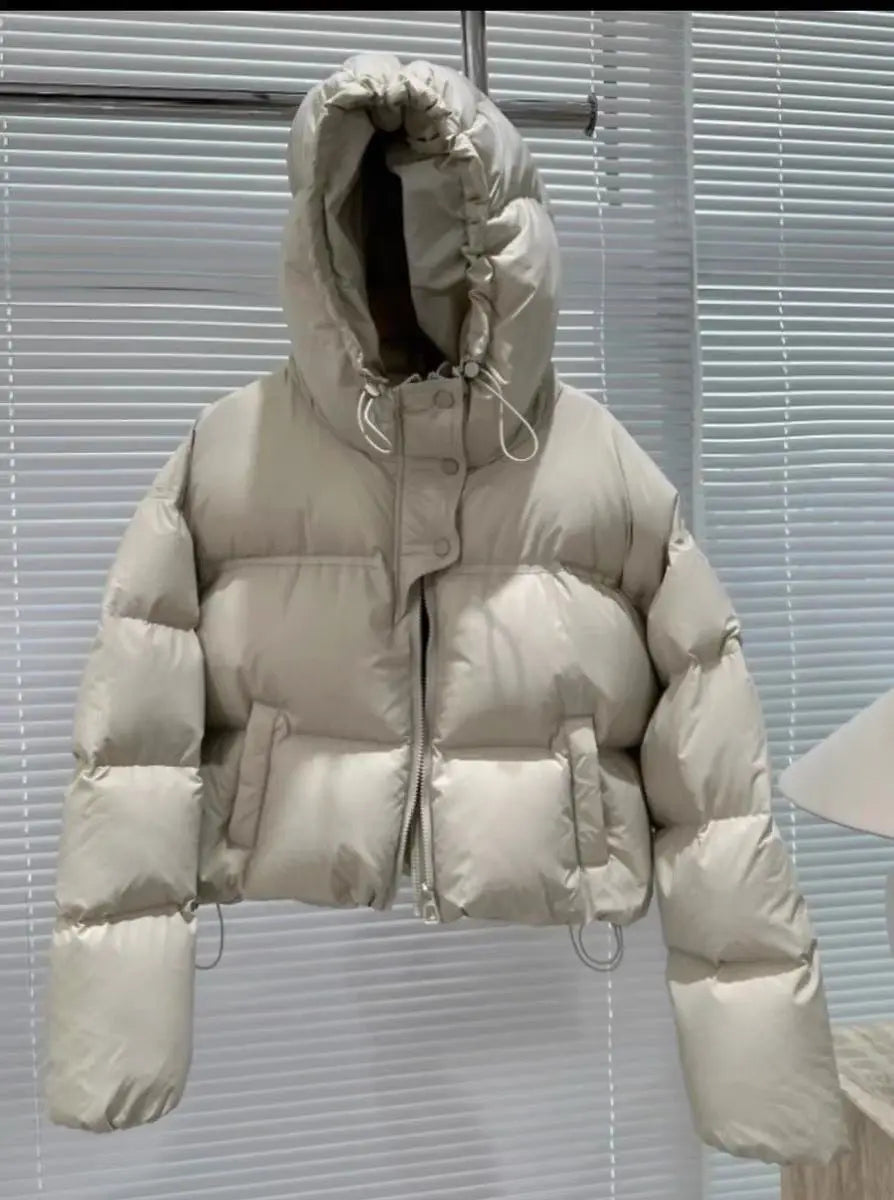 Chaqueta Puffer Mujer Corta - Chaqueta Solapa Algodón Coreana