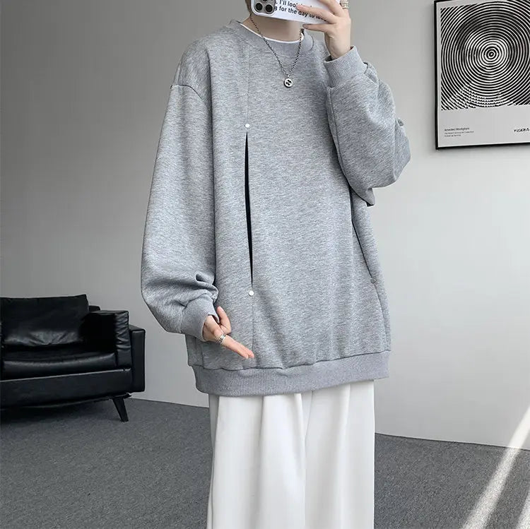 Sudadera Hombre Otoño Invierno - Hoodie Cuello Redondo Casual Outdoor