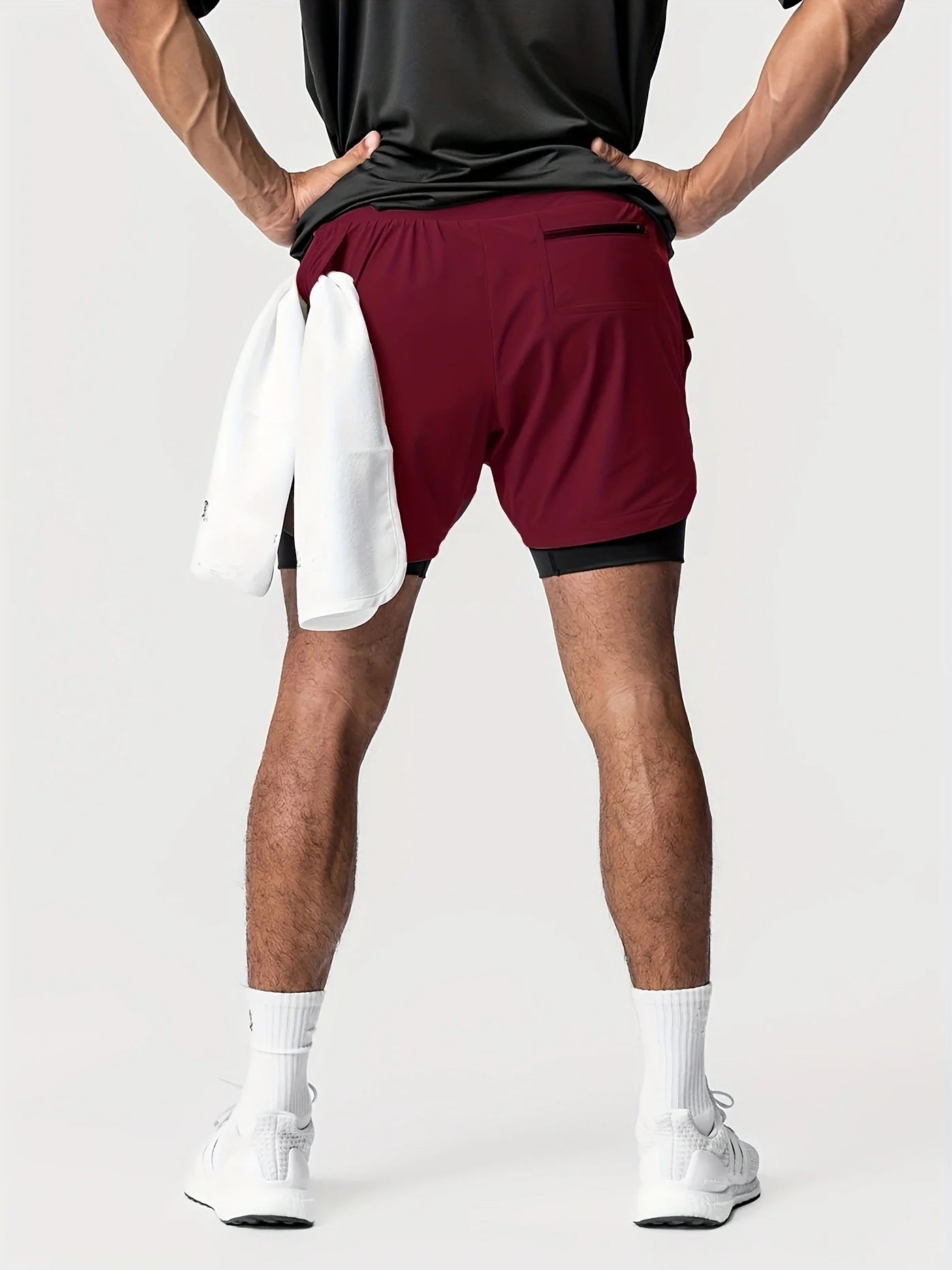Shorts Deportivos Hombre Doble Capa - Pantalones Baloncesto Secado Rápido