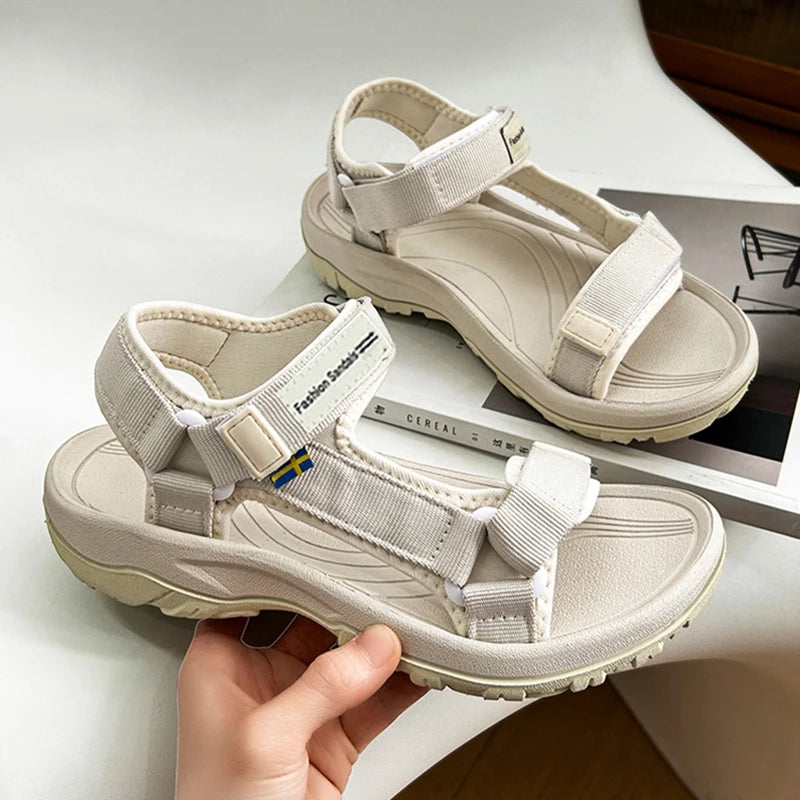 Sandalias Deportivas Mujer Planas Verano - Zapatos Playa Walking Transpirables Outdoor