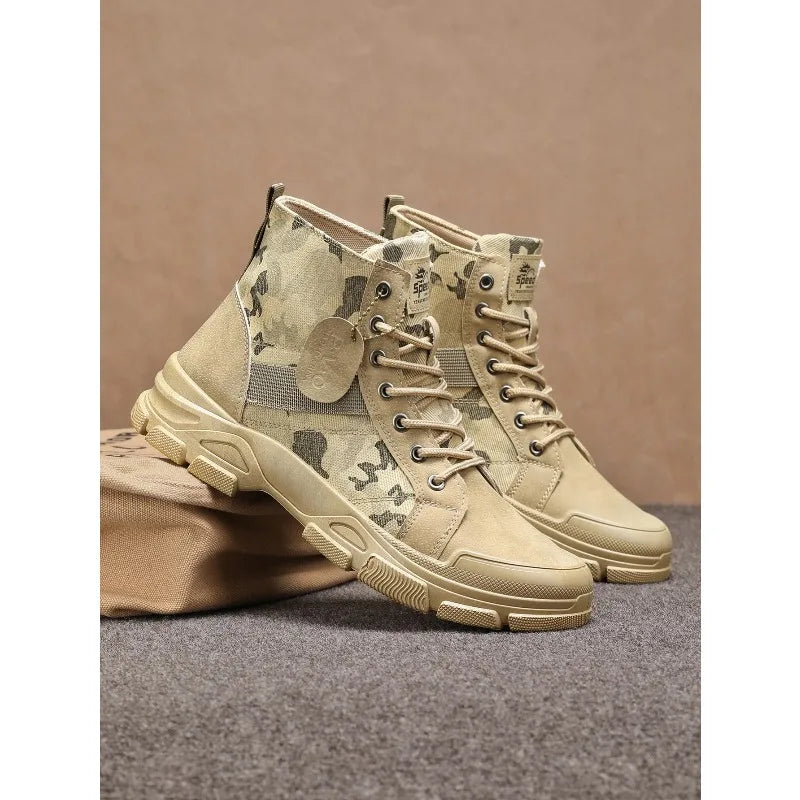 Botas Hombre Altas Camuflaje - Casual Deportivas Outdoor Resistentes Trendy Fashion