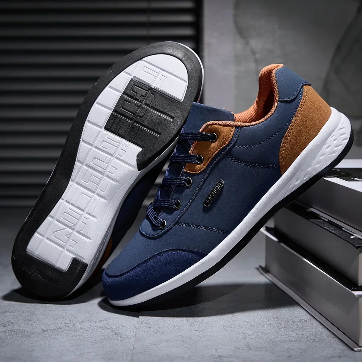 Sneakers Hombre Cuero Impermeables - Primavera Otoño Walking Leisure Deportivos Antideslizantes Tennis