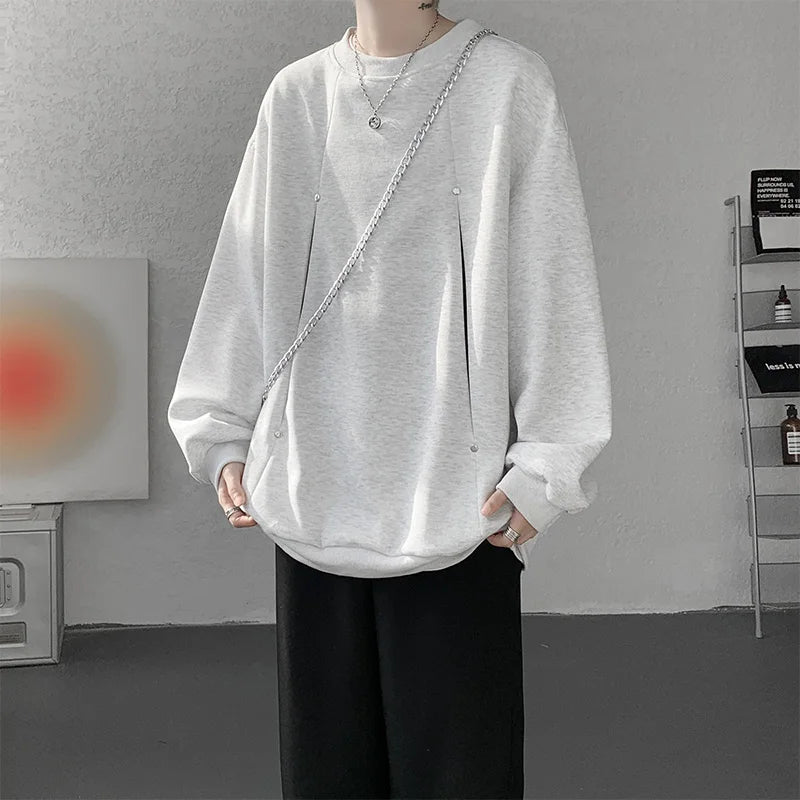 Sudadera Hombre Otoño Invierno - Hoodie Cuello Redondo Casual Outdoor