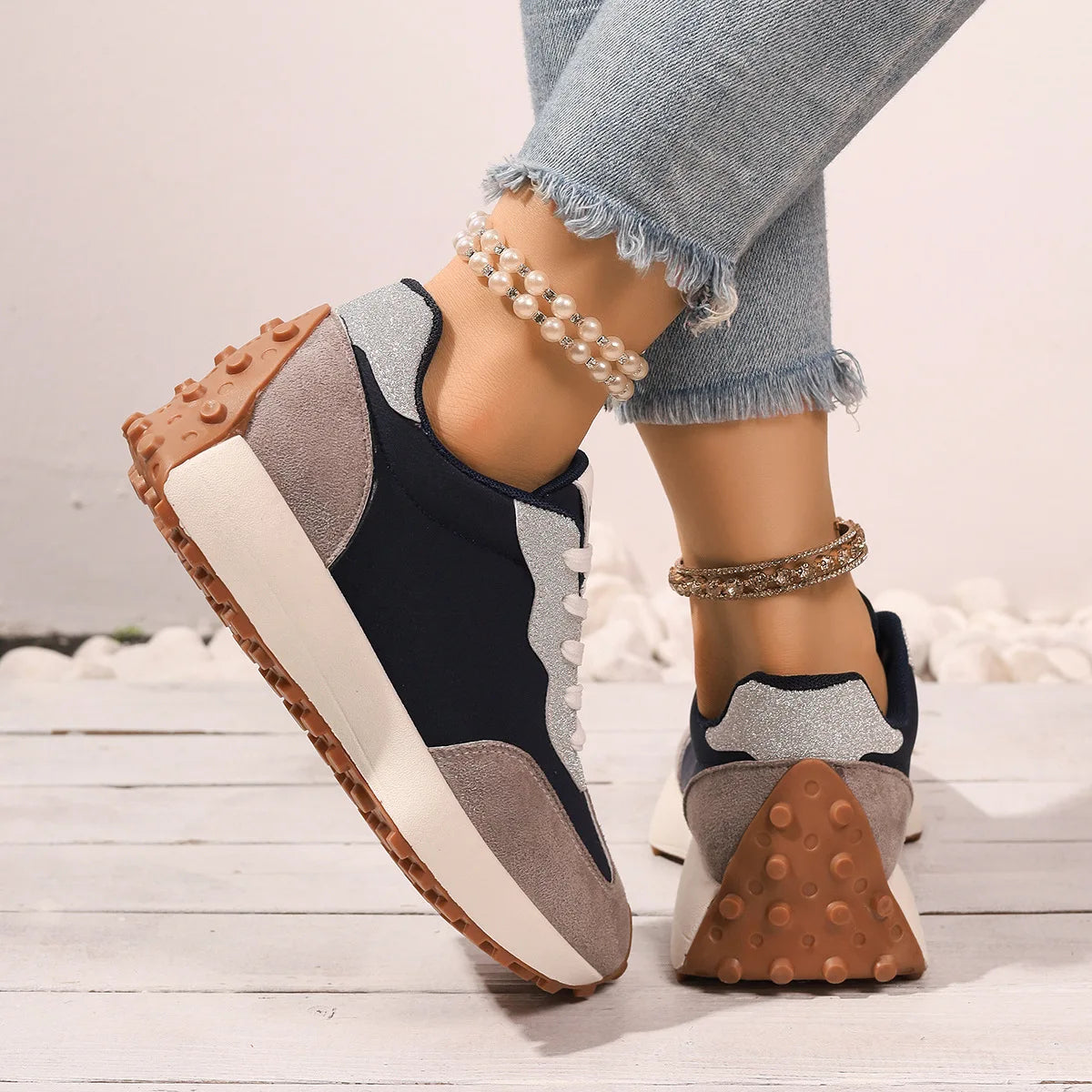 Sneakers Walking Mujer 2025 - Zapatillas Deportivas Plataforma Antideslizantes