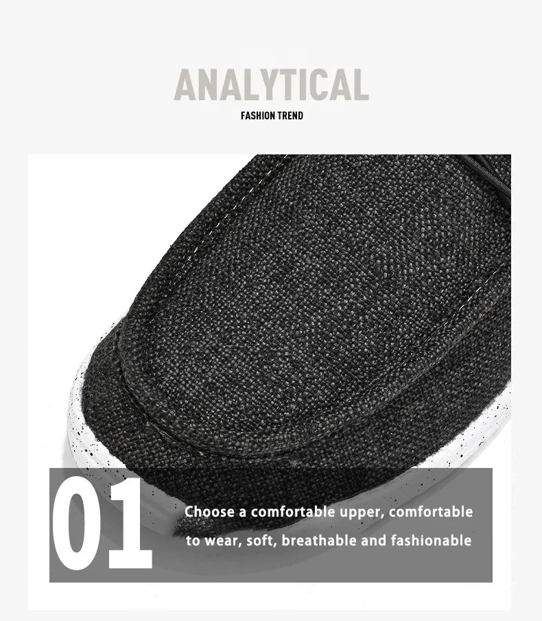 Zapatos Hombre Casual Transpirables - Ligeros Slip-On Planos Simples Cómodos Color Sólido Suela Suave Loafers