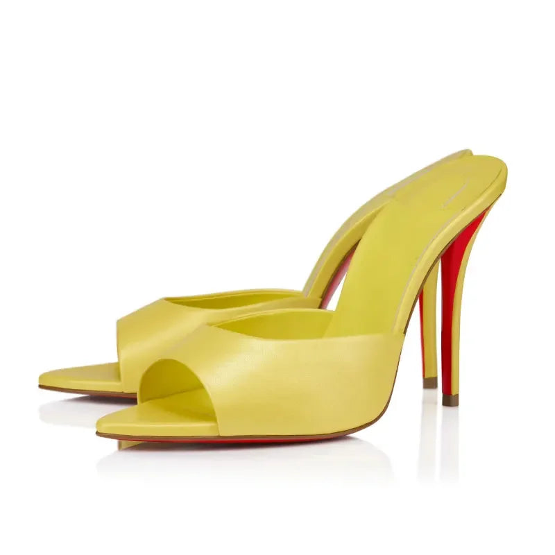 Sandalias Romanas Mujer Punta Pointed - Zapatos Tacón 10.5cm Metal Sexy Outdoor