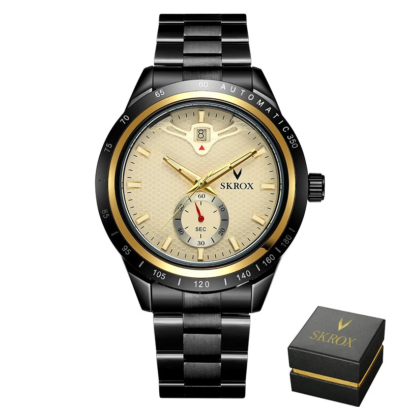 Reloj SKROX Automático Mecánico - Zafiro Acero Inoxidable Military Resistente al Agua