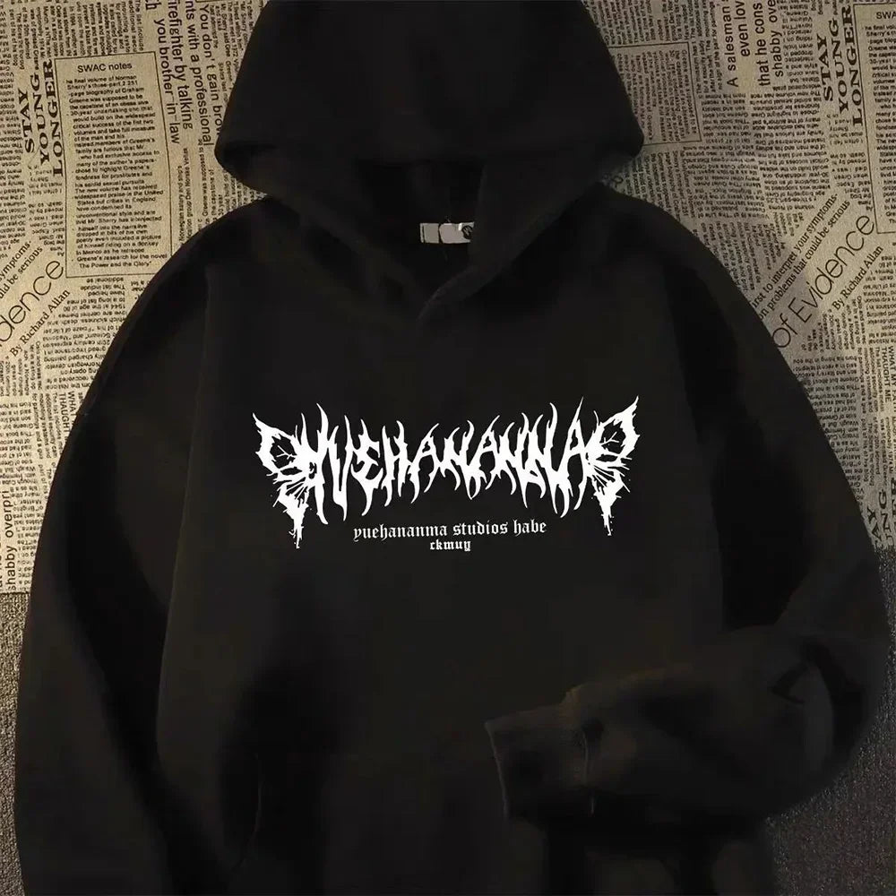 Sudadera Hombre Graphic Rose - Hoodie Algodón Retro Americana Streetwear