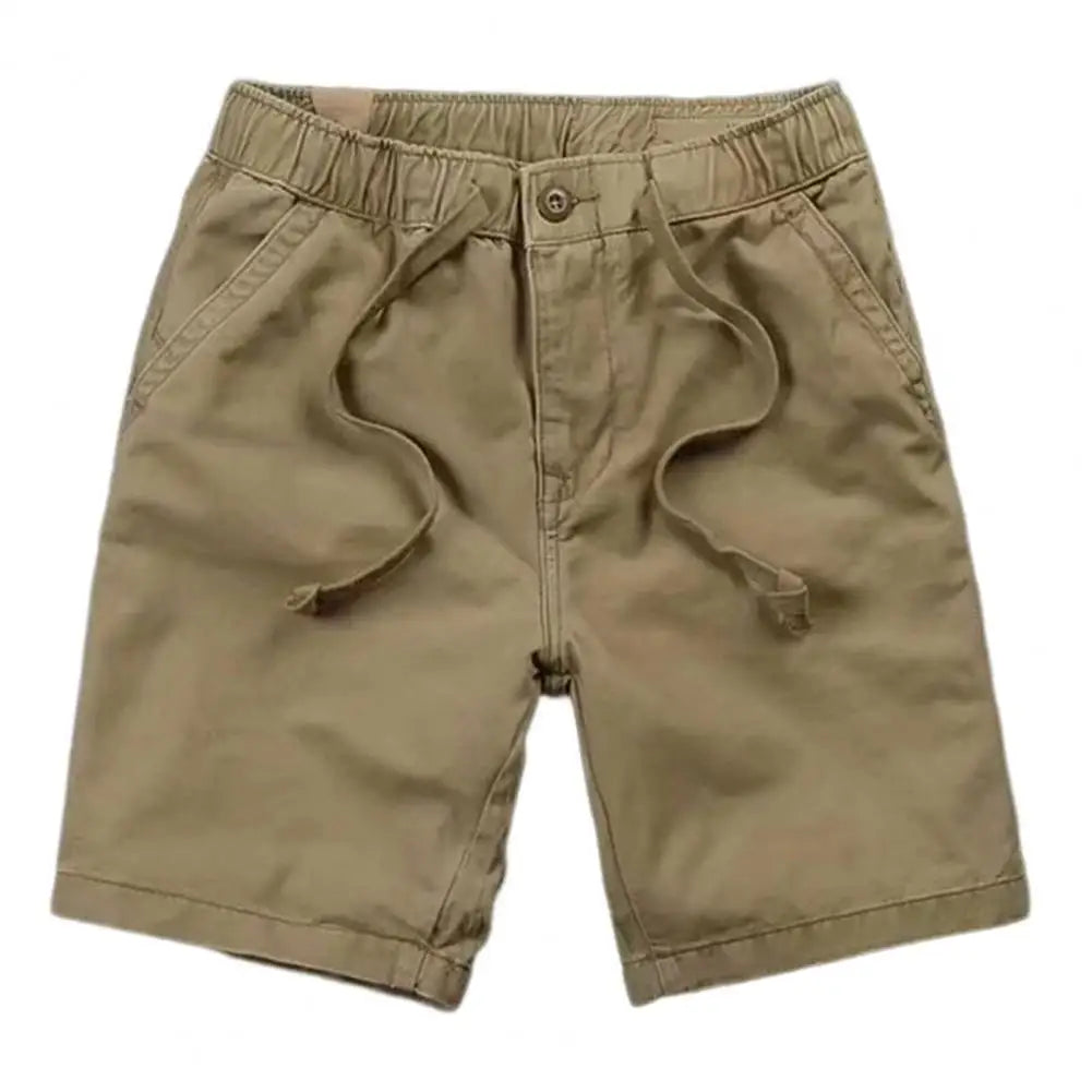 Shorts Hombre Algodón Verano - Bermudas Casuales Cintura Elástica Cordón