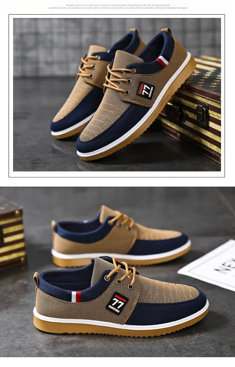 Sneakers Canvas Hombre 2024 - Zapatillas Transpirables Casual Vulcanizadas Trabajo Suela Tendón
