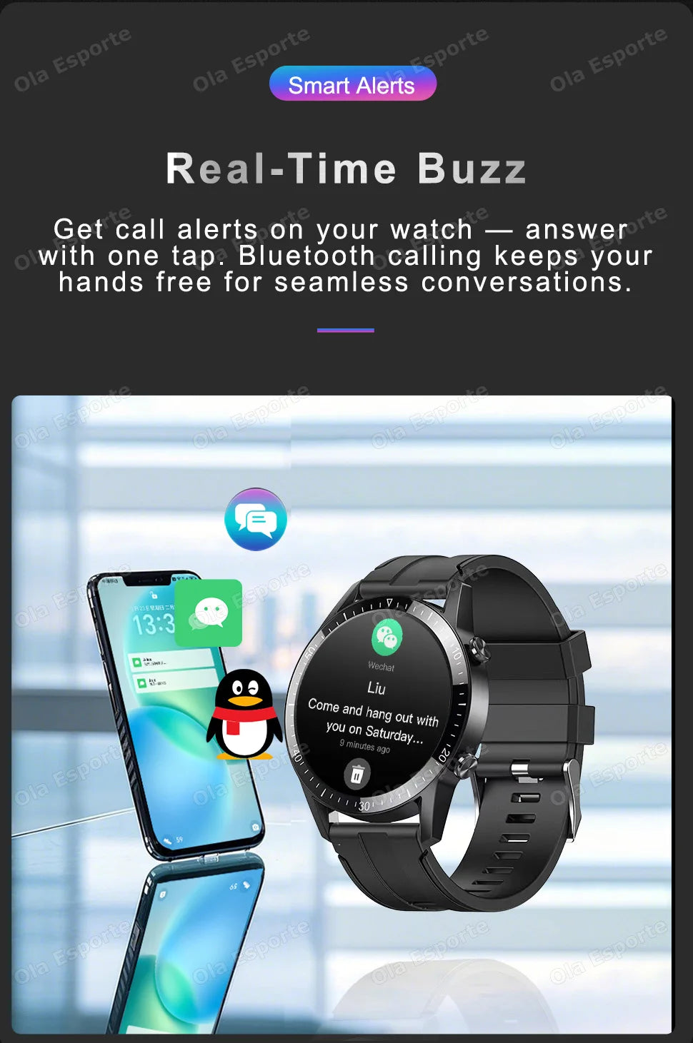 Smartwatch 2025 AMOLED Hombre Mujer - Pantalla Táctil Completa Bluetooth Llamadas 5ATM Deportivo