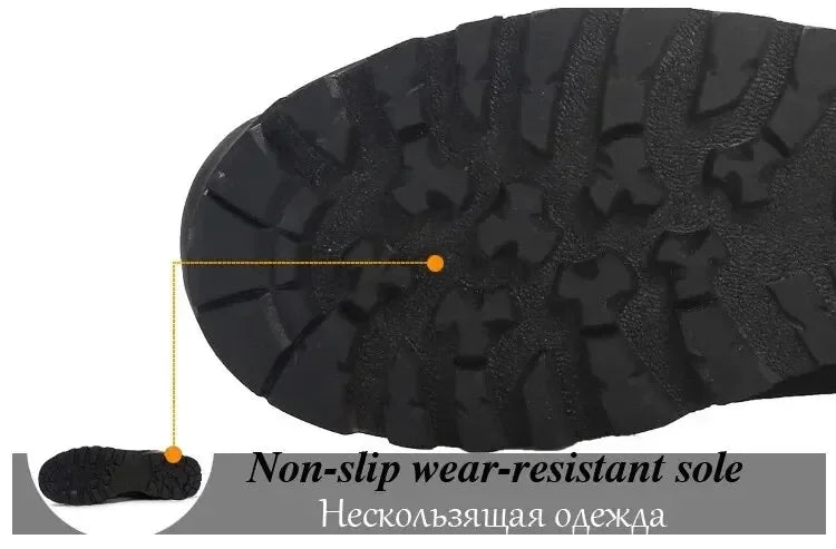 Botas Hombre Senderismo Impermeables - Escalada Anti-Colisión Outdoor Casual Cordones Sneakers Nieve