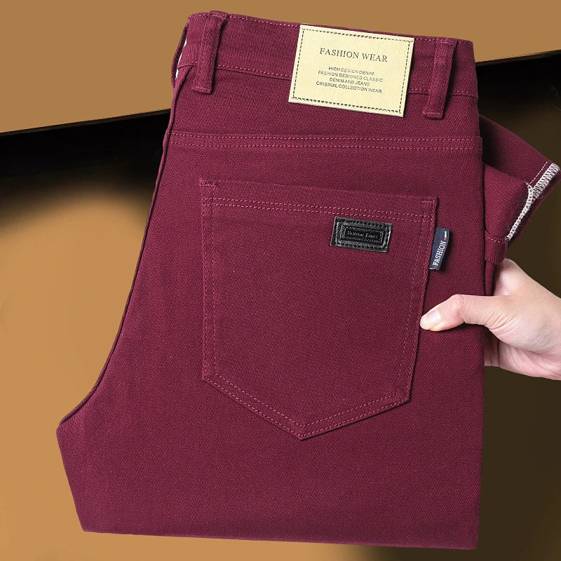 Vaqueros Hombre Business Casual Slim Fit - Pantalones Rectos Elegantes 6 Colores