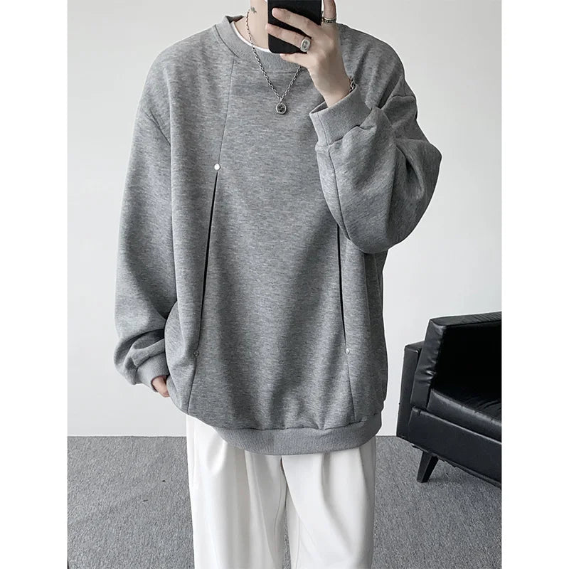 Sudadera Hombre Otoño Invierno - Hoodie Cuello Redondo Casual Outdoor