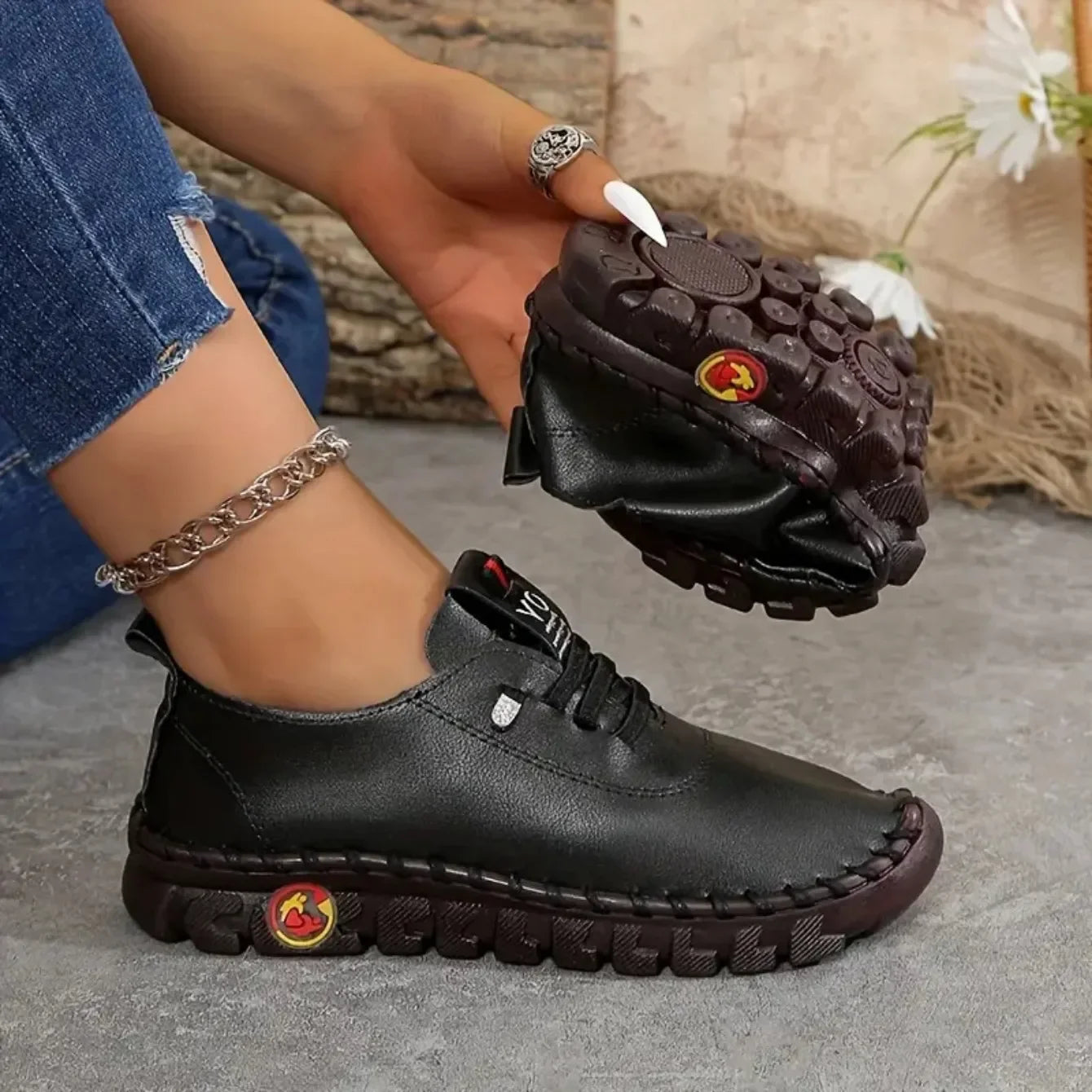 Sneakers Designer Mom Shoes Mujer - Zapatillas Suela Gruesa Outdoor Loafers