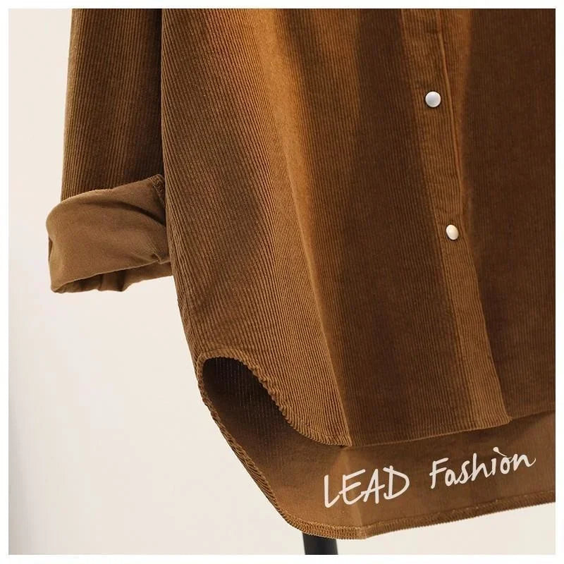 Camisa Pana Mujer Verde Aguacate - Blusa Doble Bolsillo Otoño Invierno