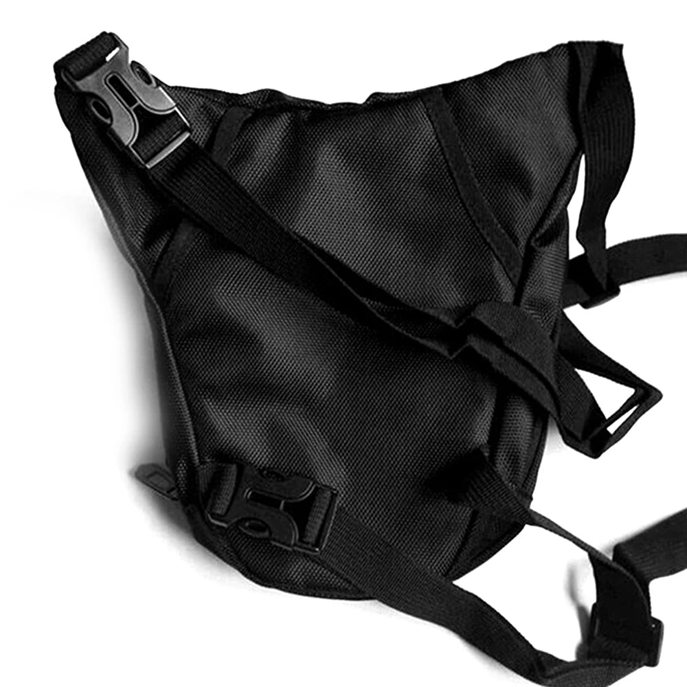 Riñonera Nylon Hombre Impermeable - Bolsa Pierna Militar Moto Cinturón Fanny Pack