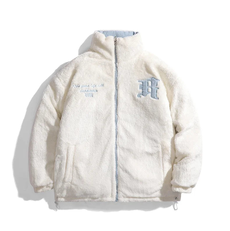 Chaqueta Hombre Invierno Pana Cordero - Parka Denim Outdoor Cálida Holgada