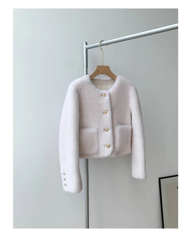 Chaqueta Piel Oveja Mujer Genuina - Chaqueta Shearling Cordero Invierno