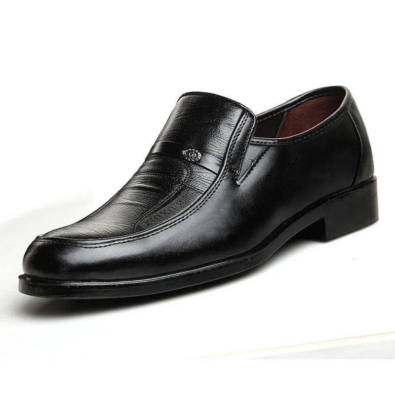 Zapatos Formales Hombre Cuero Slip-On - Business Oficina Boda Transpirables Planos