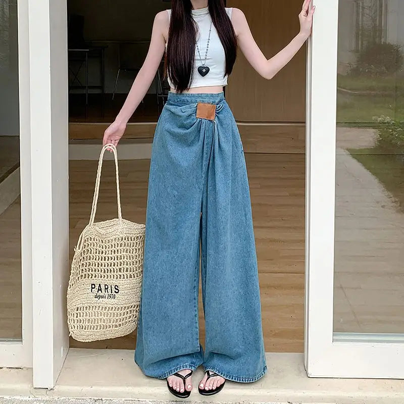 Jeans Mujer Pierna Ancha Americanos - Pantalón Holgado 2025