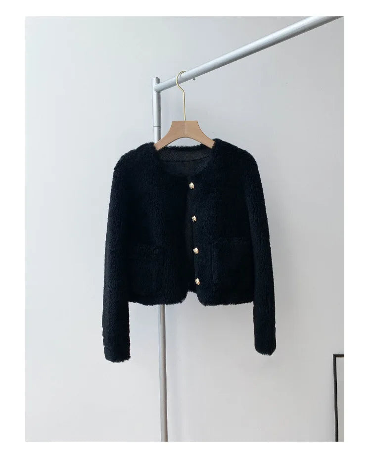 Chaqueta Piel Oveja Mujer Genuina - Chaqueta Shearling Cordero Invierno