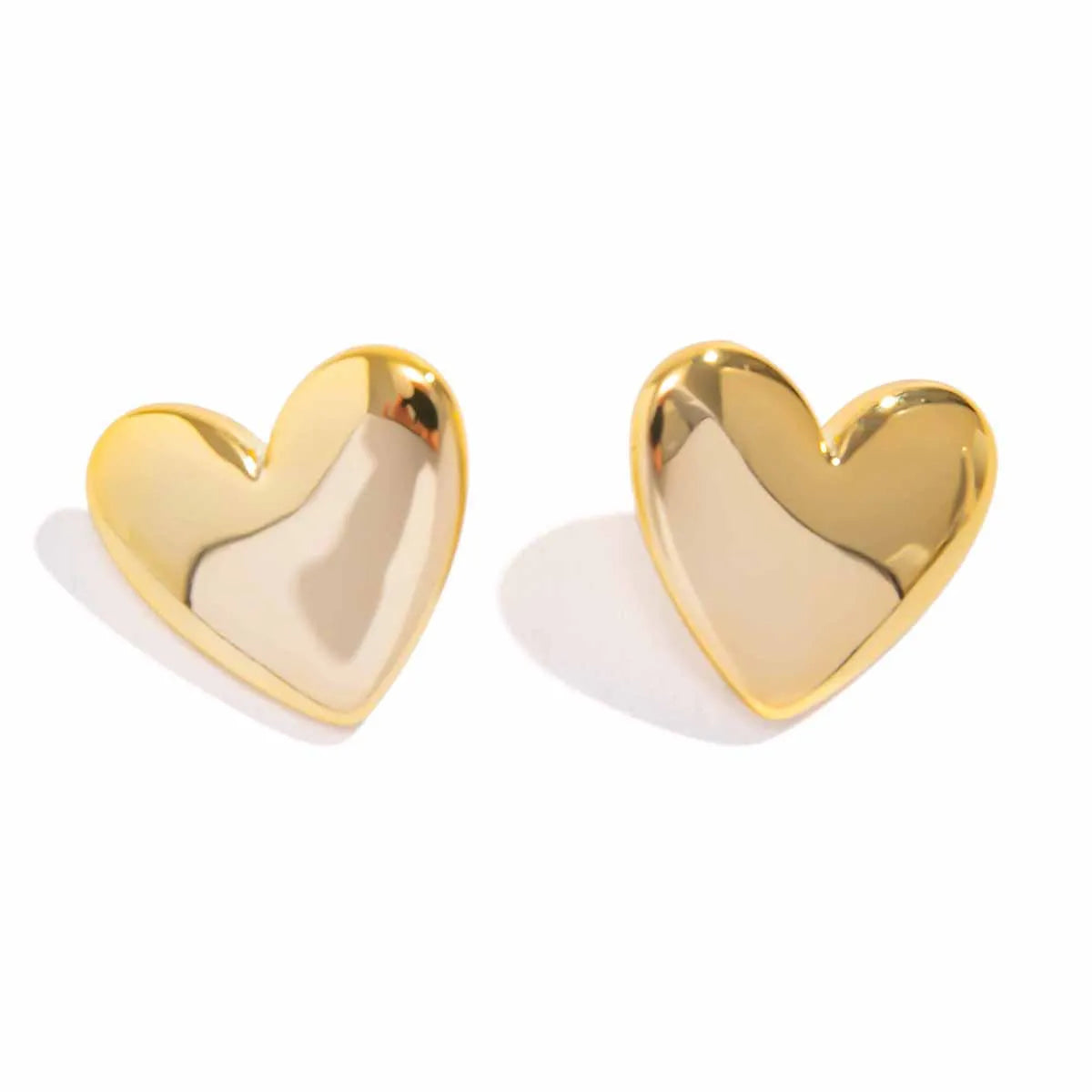 Pendientes Corazón Amor Minimalistas - Punk Dorado Goth Mujer 2024