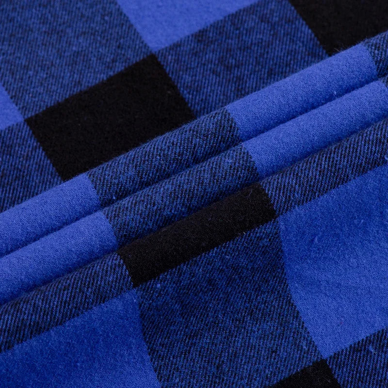 Camisa Hombre Franela Cuadros 2025 - Manga Larga Casual Primavera Otoño Slim Fit Algodón