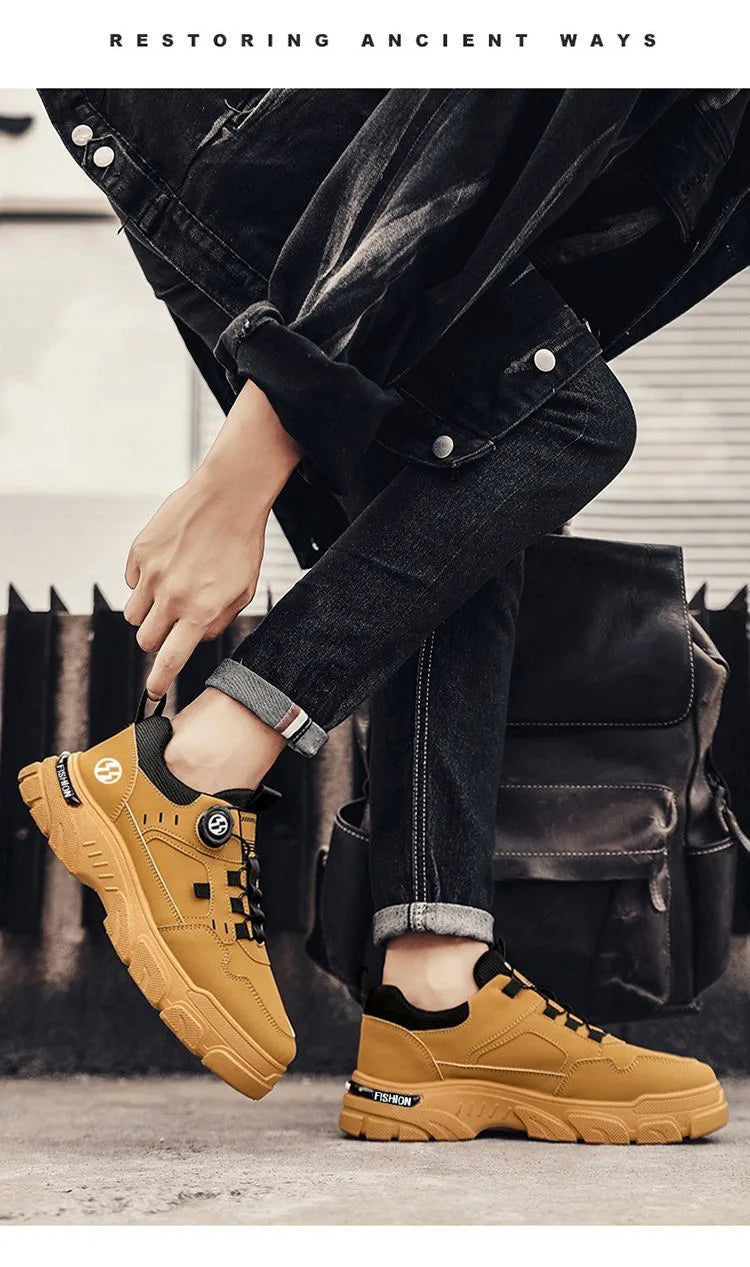 Botas Hombre High-Top Montañismo - Outdoor Antideslizantes Casual Viaje Fashion Versátiles Cómodas Senderismo