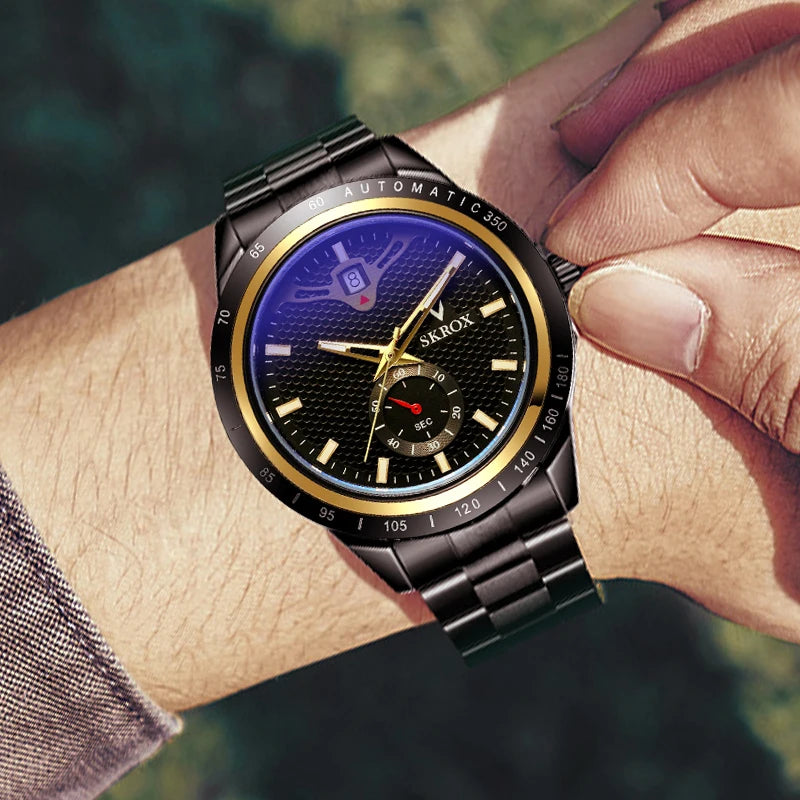 Reloj SKROX Automático Mecánico - Zafiro Acero Inoxidable Military Resistente al Agua