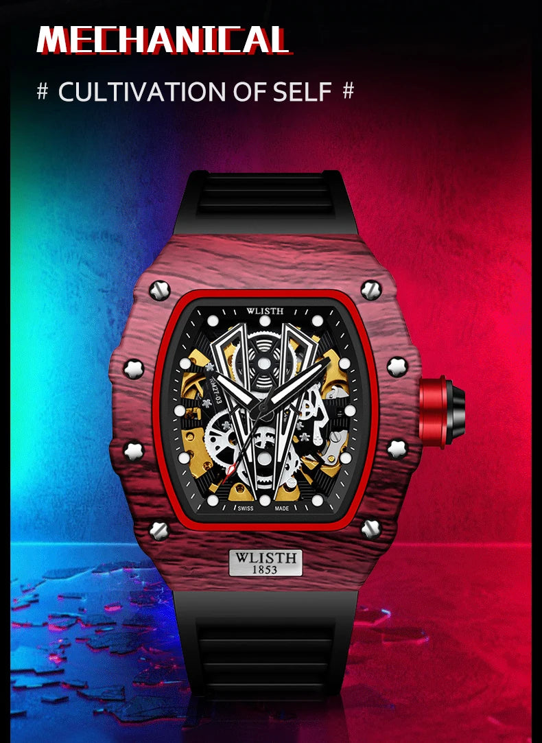 Reloj Mecánico Automático Barrel Type - Resistente al Agua Luminoso Business