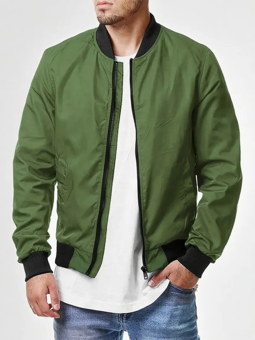 Chaqueta Bomber Militar Hombre 2025 - Jacket Casual Cortavientos Slim