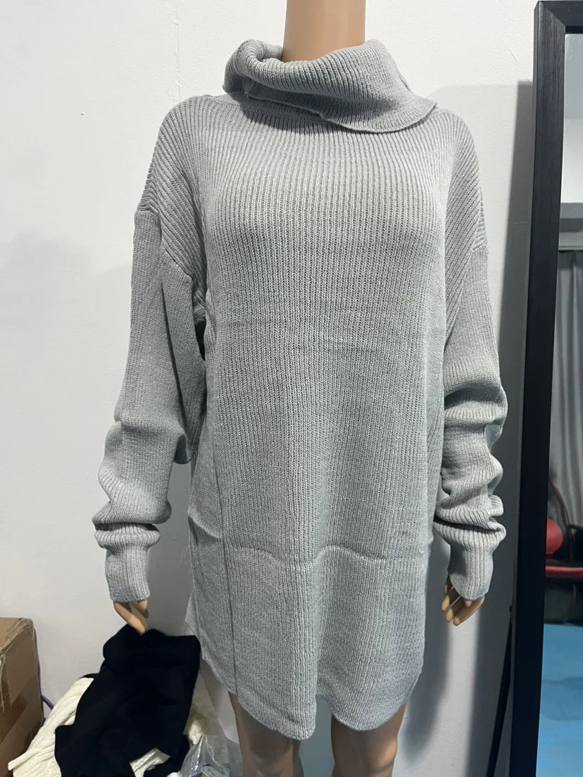 Suéter Mujer Cuello Alto Oversize - Jersey Cálido Otoño Invierno