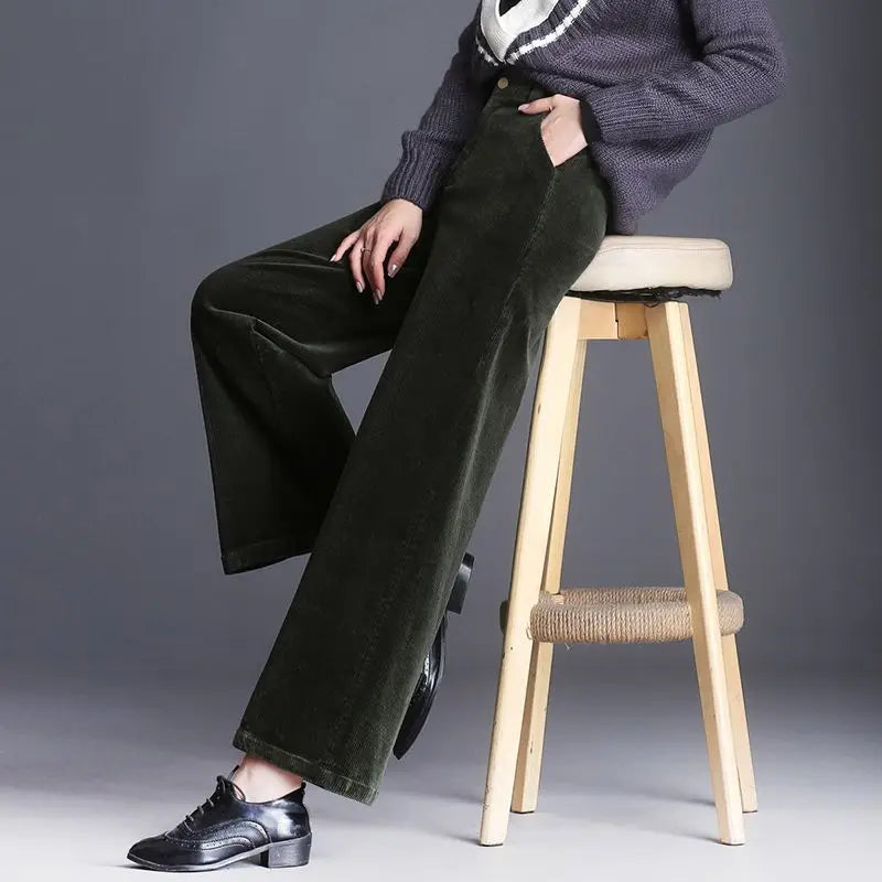 Pantalón Pana Pierna Ancha Mujer - Pantalón Palazzo Otoño 2019