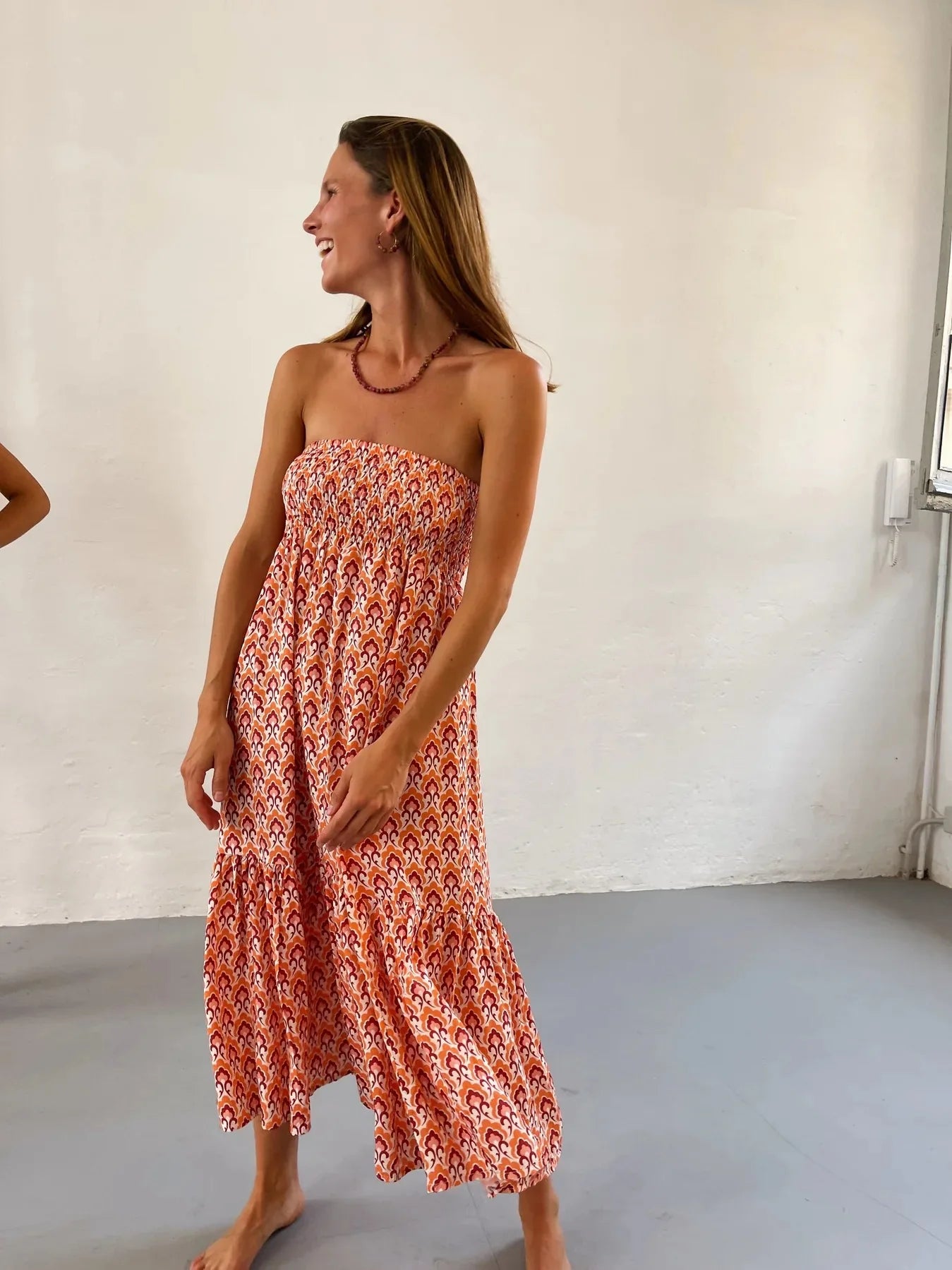 Falda Boho Mujer Casual - Falda Maxi Floral Cintura Elástica Playa Primavera