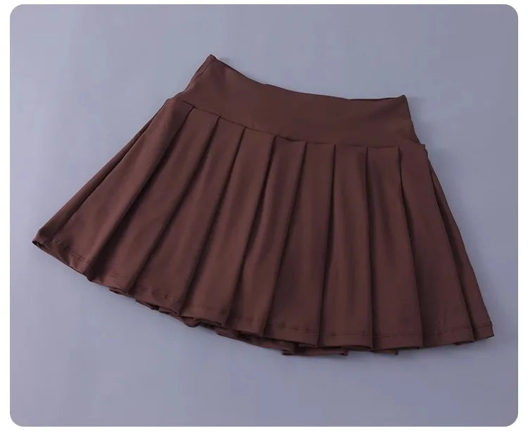 Falda Tenis Mujer Plisada - Falda Deportiva Golf Cintura Alta Con Shorts