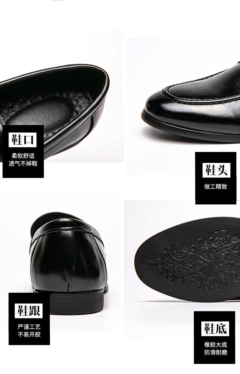 Zapatos de Vestir para Hombre - Mocasines Elegantes Cuero Business Formal