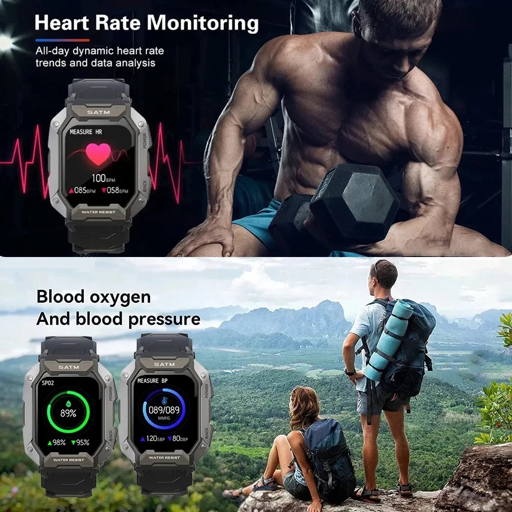 Smartwatch IP68 ATM Natación - Deportivo Outdoor Fitness Tracker Salud para Android iOS