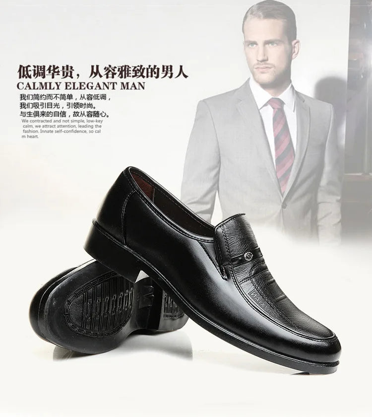 Zapatos Formales Hombre Cuero Slip-On - Business Oficina Boda Transpirables Planos
