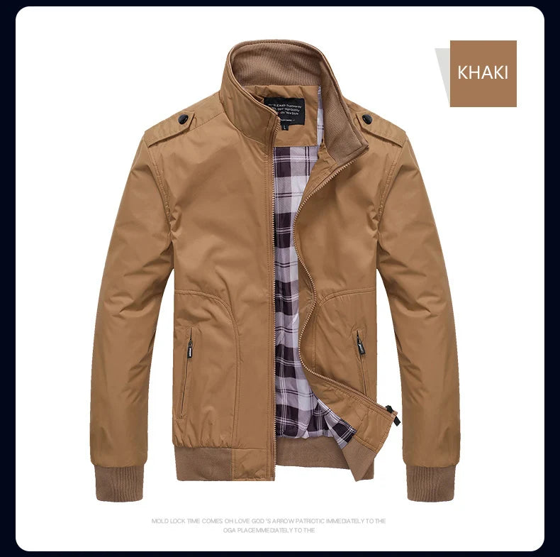 Chaqueta Bomber Hombre Impermeable - Jacket Militar Cortavientos