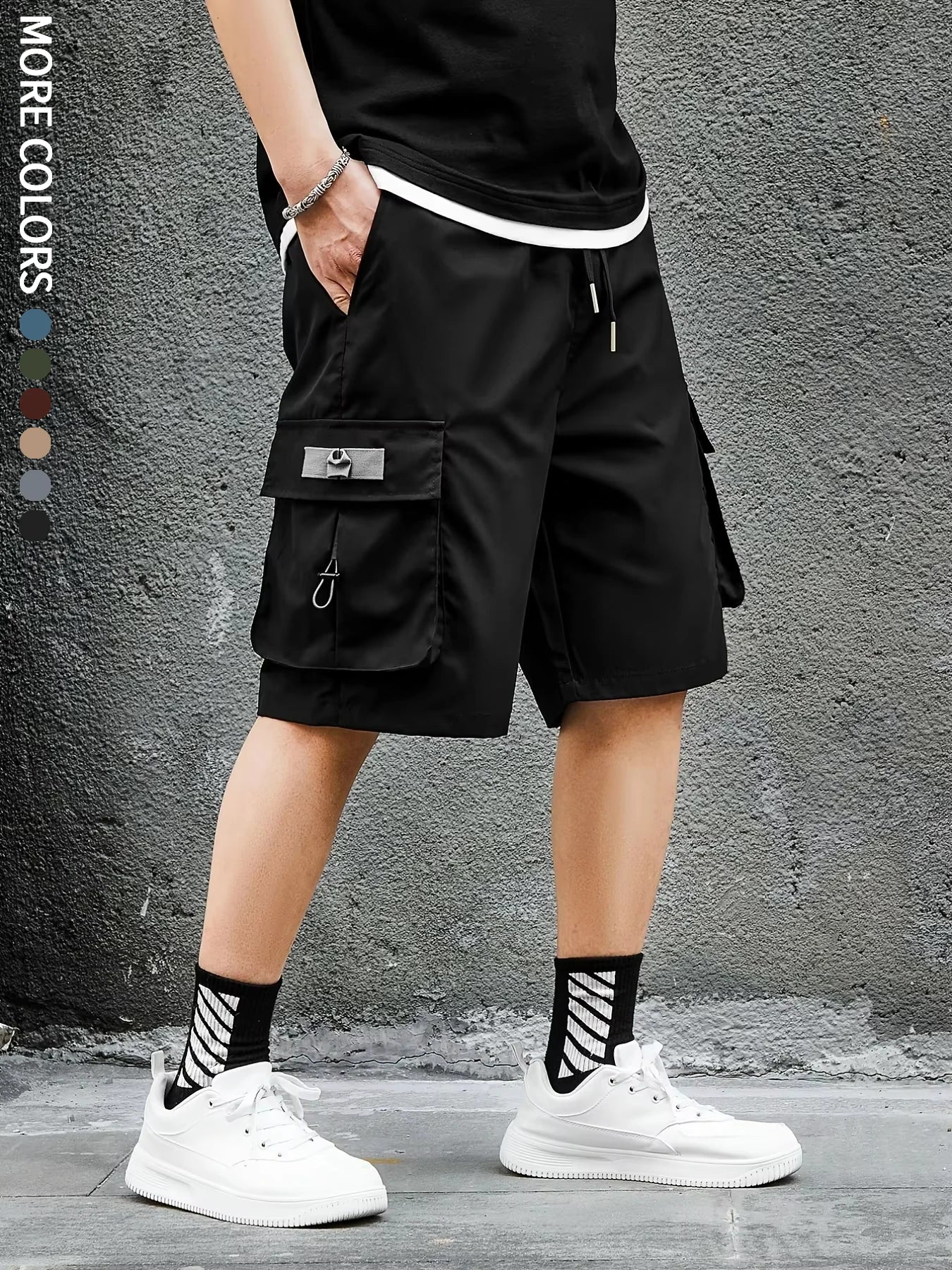 Shorts Cargo Hombre Outdoor - Pantalones Viajes Bolsillos Grandes Verano