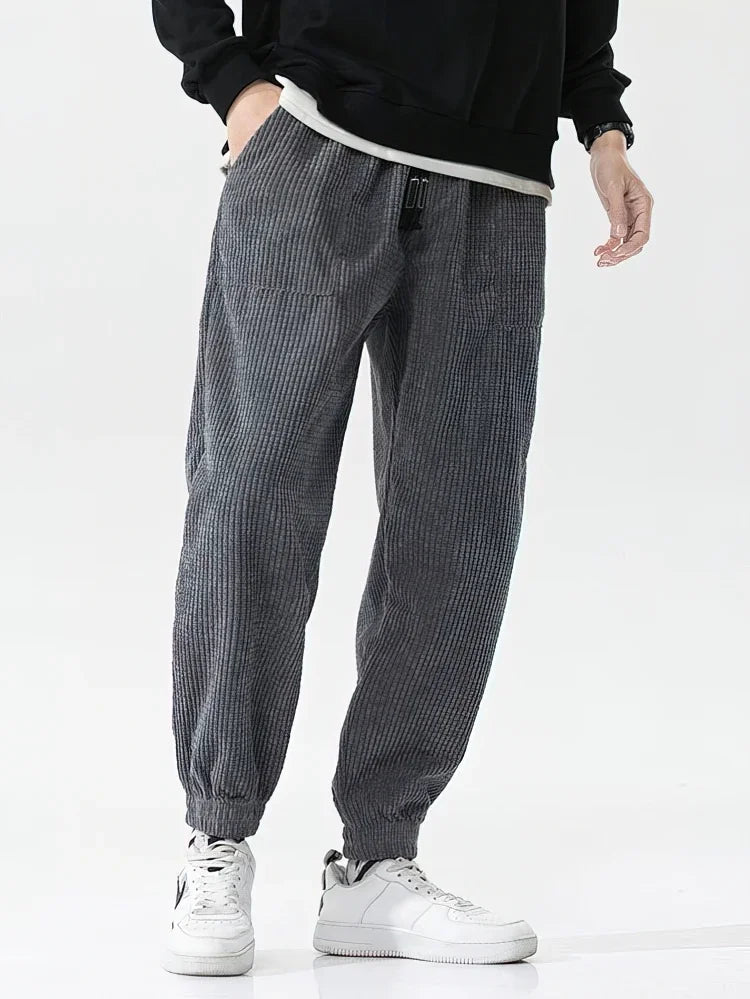 Pantalones Jogger Hombre Pana Baggy - Fleece Térmicos Otoño Invierno Harem
