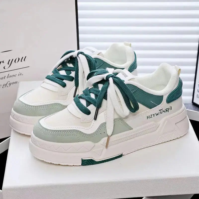 Sneakers Chunky Blancos High Top Mujer 2024 - Zapatillas Plataforma Luxury Designer