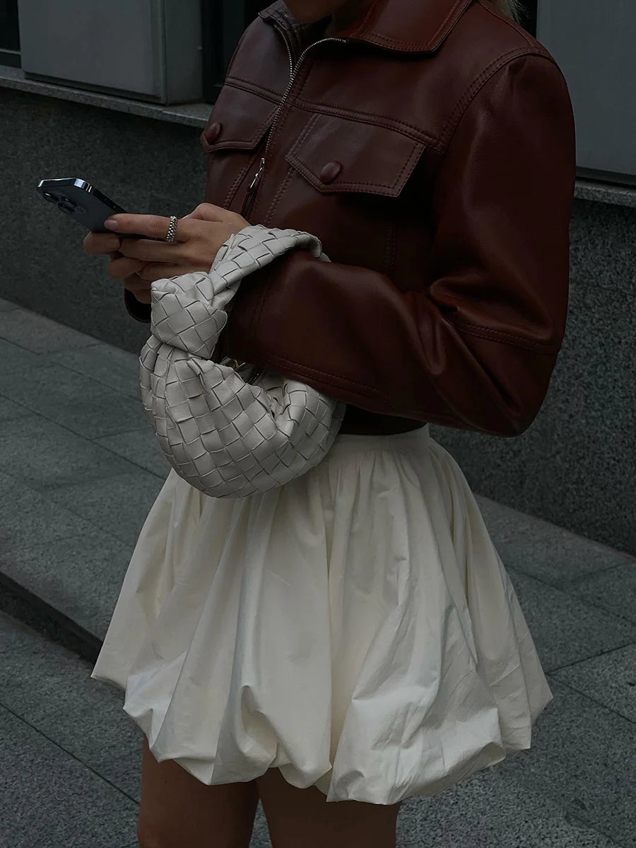 Falda Y2K Mujer Bubble Mini - Falda Globo Cintura Alta Fiesta 2000s