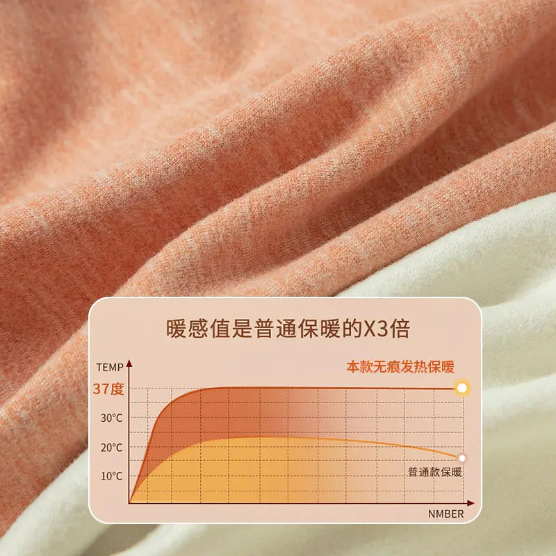 Ropa Interior Térmica Mujer Invierno - Conjunto Camiseta Pantalón Terciopelo Cálido